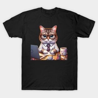 Cute Cat Boss T-Shirt